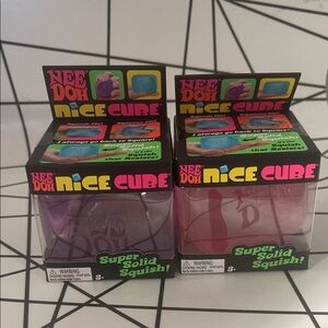 Nice Cube Super Solid Squish Toy - Purple and Pink